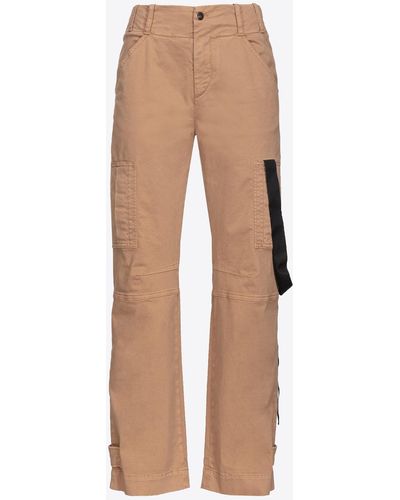 Pinko Pantaloni cargo con nastro - Neutro