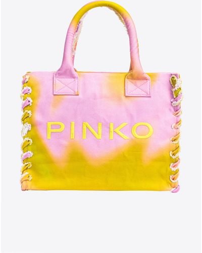 Pinko Beach Shopper Bag - Yellow