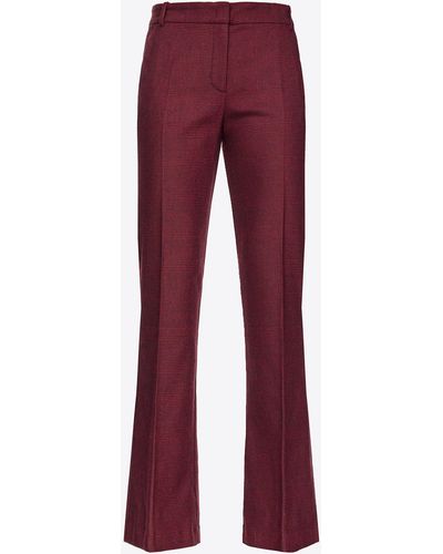 Pinko Prince-of-wales Flannel Trousers - Red
