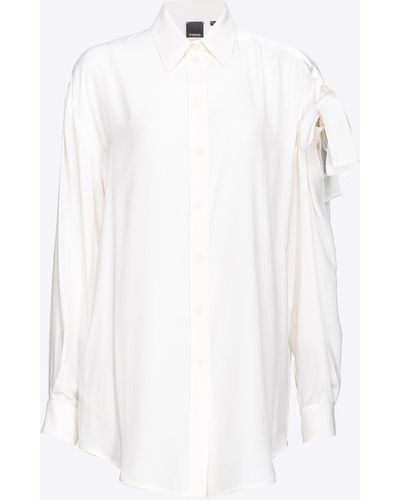 Pinko Camicia con cut-out e fiocco - Bianco