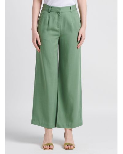 Ekyog Pantalon large en coton bio mélangé - Vert