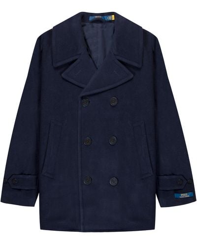 Polo Ralph Lauren Double Breasted Peacoat Navy - Blue