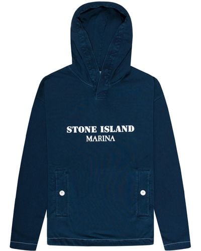 Stone Island Marina Marina Mid Logo Hoodie Navy - Blue