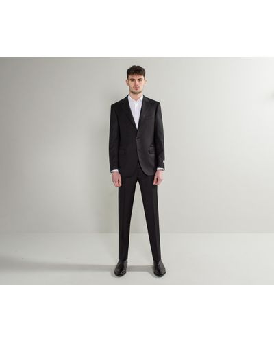 Canali Essential Regular Fit Suit Trousers Black