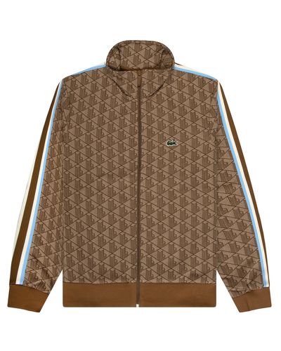 Lacoste Monogram Track Top Brown