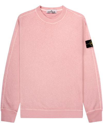 Stone Island Washed Crewneck Sweatshirt Rosa - Pink