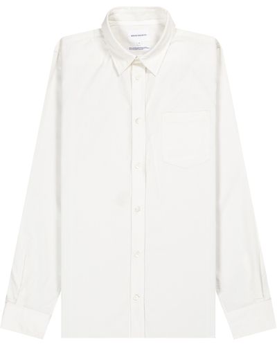 Norse Projects 'osvald' Corduroy Shirt Oatmeal - White