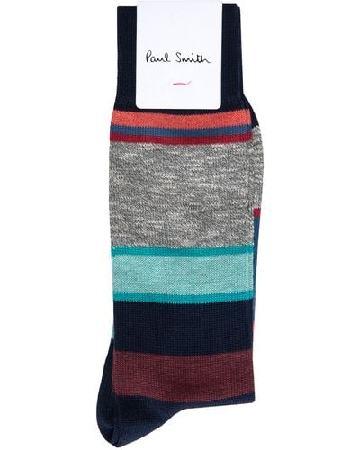 Paul Smith Marl Stripe Socks Navy - Multicolour