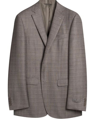 Canali Milano Fit Herringbone Jacket Light - Grey