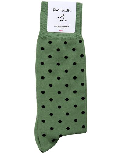 Paul Smith Fernando Polka Dot Socks Emerald Green