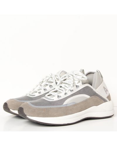 Pockets Apc Jay Reflective Suede Trainer Grey - White