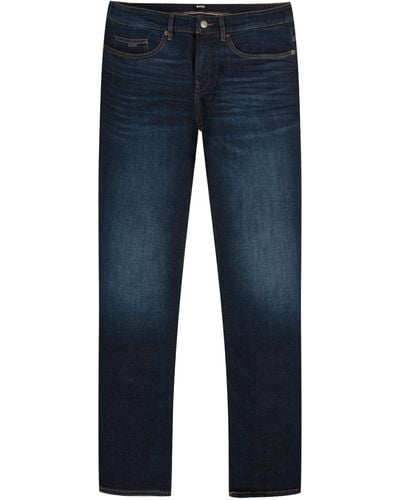 BOSS Hugo Delaware3-1 Cashmere Touch Denim Slim Fit Jeans Navy - Blue