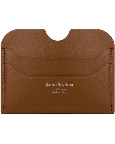 Acne Studios 5 Card Slip Holder Camel Brown