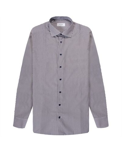 Eton Bengal Stripe Contemporary Shirt Navy/white - Blue