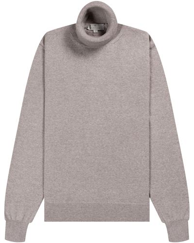 Canali Luxury Knitted Roll Neck Taupe - Grey
