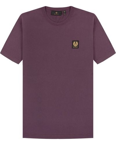 Belstaff Ss Crew T-shirt Dark Garnet - Purple