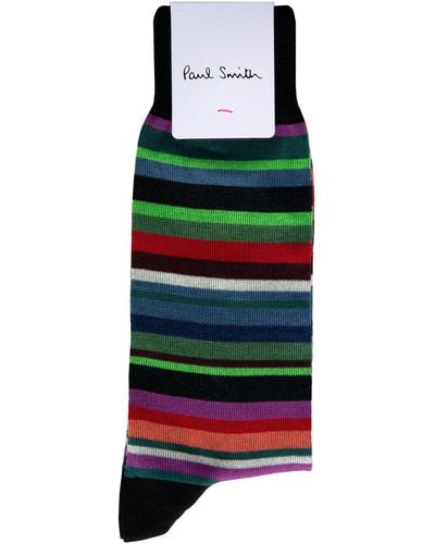 Paul Smith Aldgate Stripe Socks Black/multi - Green