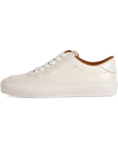 Moncler Monclub Stitched Leather Trainer Off-white