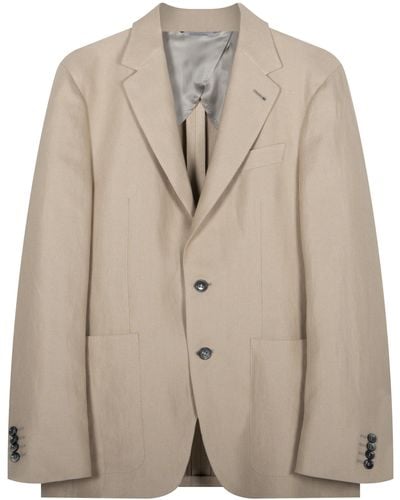Canali 'linen' Suit Jacket Taupe - Multicolour
