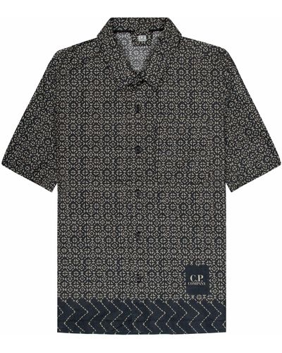 C.P. Company Inca Printed Ss Shirt Black