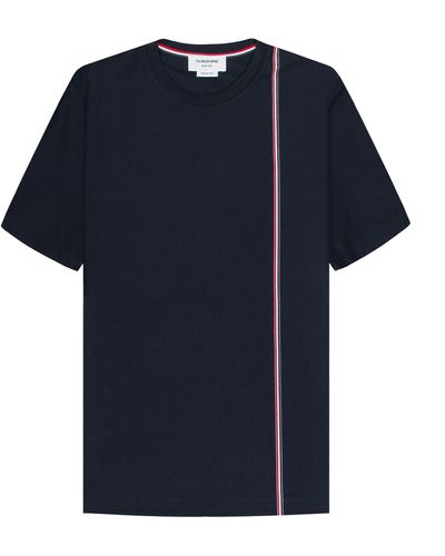 Thom Browne Vertical Stripe T-shirt Navy - Blue