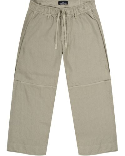 Stone Island Shadow Project 'workwear' Wide Linen Trouser Sabia - Multicolour