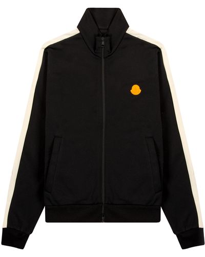 Moncler Monochromatic Logo Full Zip Track Jacket Black