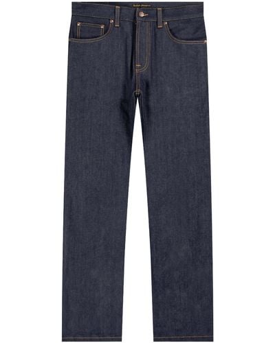 Pockets Nudie 'gritty Jackson' Dry Classic Jean Navy - Blue