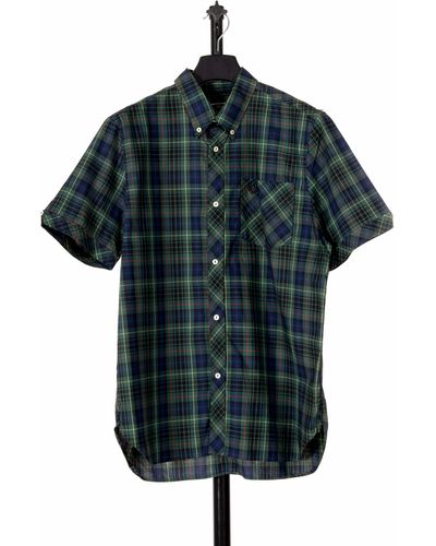 Pockets Re- Fred Perry Ss Shirt Green/navy/red
