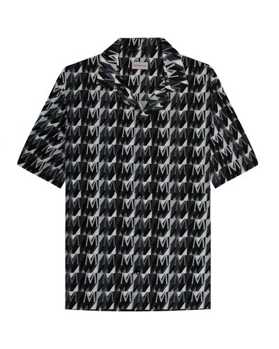 Moncler Monogramed Ss Shirt Black