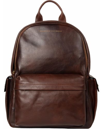 Brunello Cucinelli Leather Backpack Brown