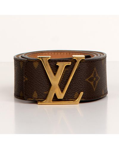 Pockets Re- Louis Vuitton Monogram Belt Brown