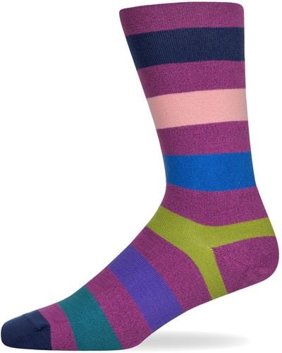 Paul Smith 'quark' Twisted Stripe Sock Purple