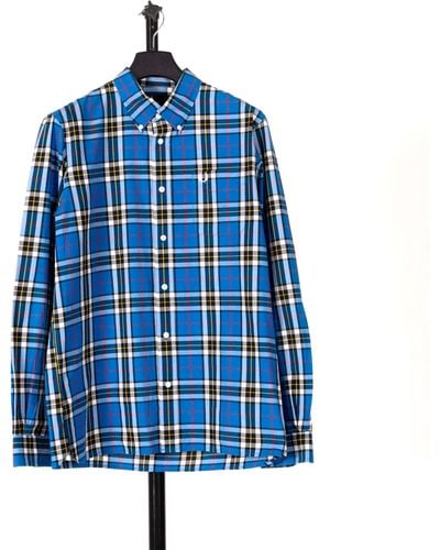 Pockets Re- Fred Perry Ls Shirt Blue/white/black