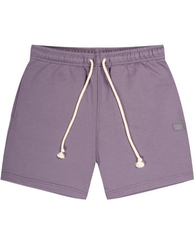 Acne Studios Forge Face Drawstring Sweat Shorts Faded Purple