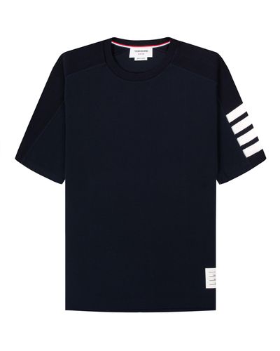 Thom Browne 4 Bar Armed Striped T-shirt Navy - Blue
