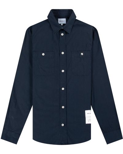 Norse Projects 'silas Tab' Series Shirt Dark Navy - Blue