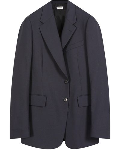 Pockets Dries Van Noten 'burness' Suit Jacket Navy - Blue