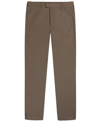 Paul Smith Cotton And Linen Blend Trousers Military Green - Brown