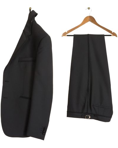 Paul Smith 'kensington' Dinner Suit With Braiding Trim - Black
