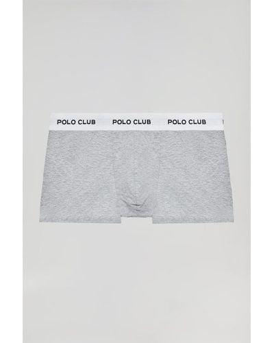 POLO CLUB Boxershorts Grau Mit Logo - Mehrfarbig