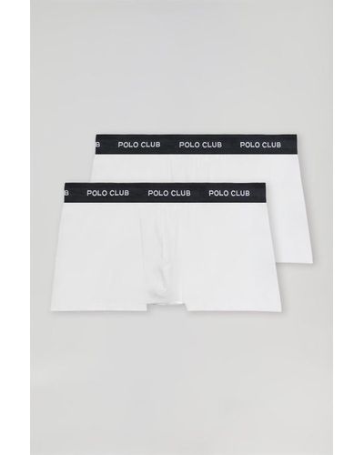 POLO CLUB Pack Mit Zwei Boxershorts Weiß Mit Logo - Mehrfarbig
