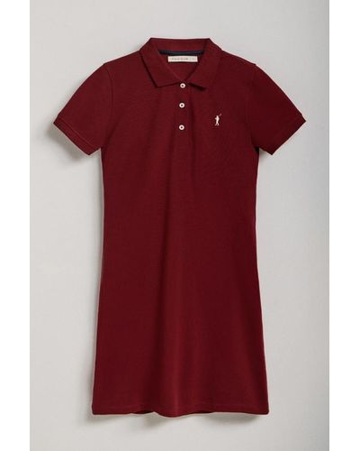 POLO CLUB Robe Polo Grenat À Manches Courtes Avec Broderie Rigby Go - Rouge