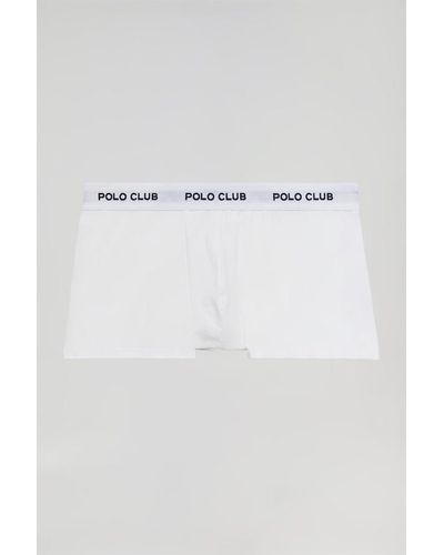 POLO CLUB Boxer Blanc Avec Logo - Multicolore