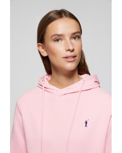POLO CLUB Sweatshirt Rosa Mit Kapuze, Taschen Und Rigby Go Logo - Pink