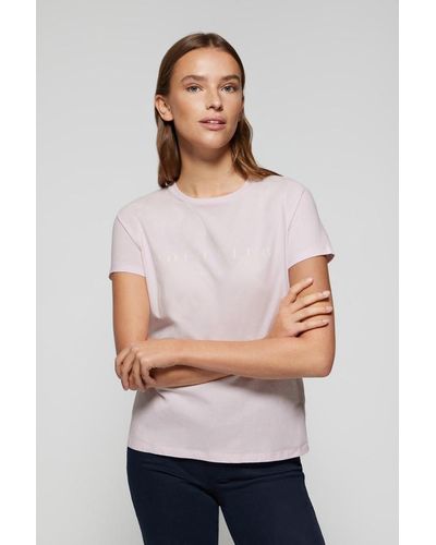 POLO CLUB T-Shirt Rosa Mit Charakteristischem -Aufdruck - Grau
