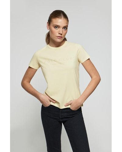 POLO CLUB T-Shirt Gelb Mit Charakteristischem -Aufdruck - Mehrfarbig