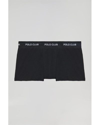 POLO CLUB Boxer Negro Con Logotipo