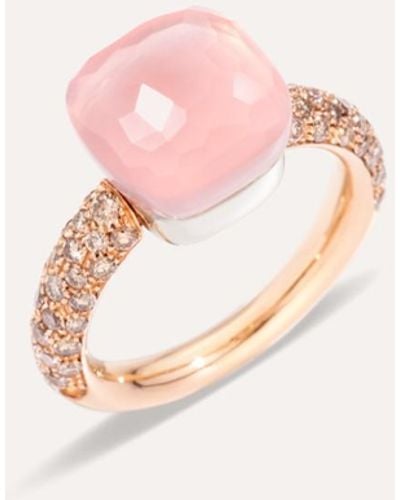 Pomellato Klassischer Ring Nudo Aus Rosenquarz - Pink