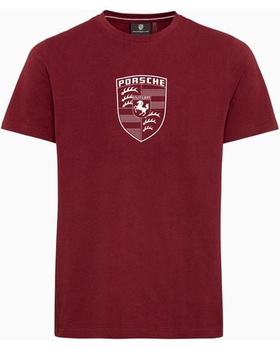 Porsche Design T-Shirt Wappen – Essential - Rot
